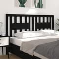 Miniatyrbilde 4 av 7: vidaXL Sengegavl svart 126x4x100 cm heltre furu