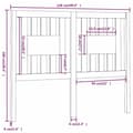 Miniatyrbilde 7 av 7: vidaXL Sengegavl svart 126x4x100 cm heltre furu