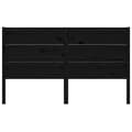Miniatyrbilde 3 av 7: vidaXL Sengegavl svart 126x4x100 cm heltre furu