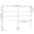 Miniatyrbilde 7 av 7: vidaXL Sengegavl svart 126x4x100 cm heltre furu