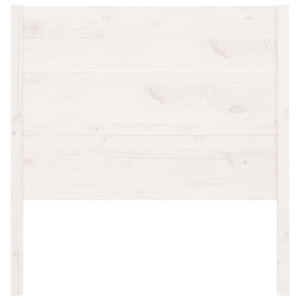 vidaXL Sengegavl hvit 106x4x100 cm heltre furu