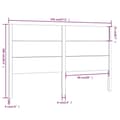 Miniatyrbilde 7 av 7: vidaXL Sengegavl hvit 146x4x100 cm heltre furu