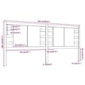 Miniatyrbilde 7 av 7: vidaXL Sengegavl hvit 126x4x100 cm heltre furu