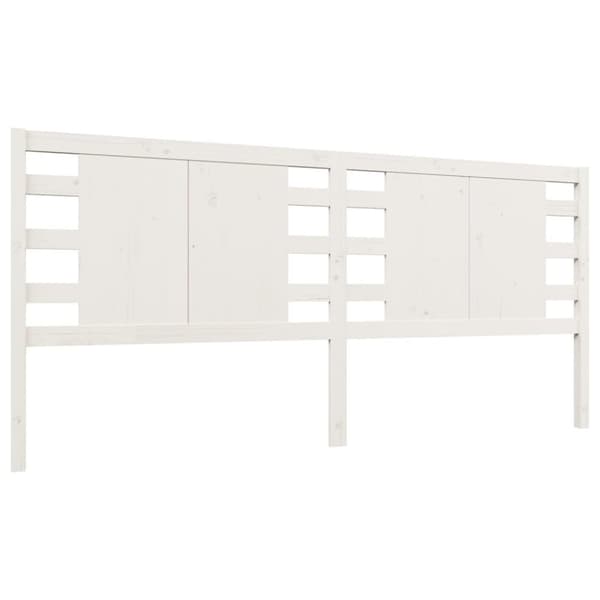 vidaXL Sänggavel vit 166x4x100 cm massiv furu
