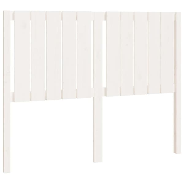 vidaXL Sengegavl hvit 125,5x4x100 cm heltre furu