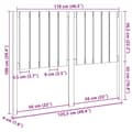 Miniatyrbilde 7 av 7: vidaXL Sengegavl hvit 125,5x4x100 cm heltre furu