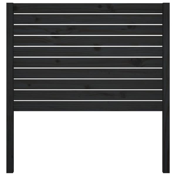vidaXL Sengegavl svart 81x4x100 cm heltre furu