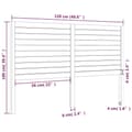 Miniatyrbilde 5 av 6: vidaXL Sengegavl 126x4x100 cm heltre furu