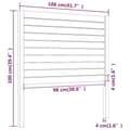 Miniatyrbilde 5 av 6: vidaXL Sengegavl honningbrun 106x4x100 cm heltre furu