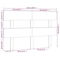 Miniatyrbilde 5 av 6: vidaXL Sengegavl 124x3x81 cm heltre furu