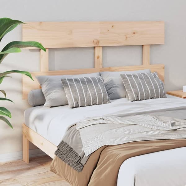 vidaXL Sengegavl 124x3x81 cm heltre furu