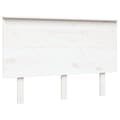 Miniatyrbilde 1 av 7: vidaXL Sengegavl hvit 124x6x82,5 cm heltre furu