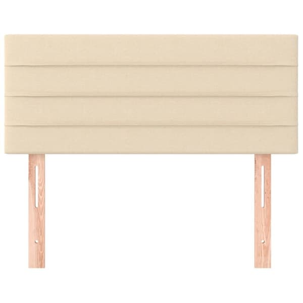 vidaXL Sänggavel gräddvit 90x5x78/88 cm tyg