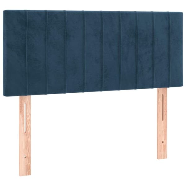 vidaXL sengegavl 90x5x78/88 cm fløjl mørkeblå