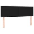 Miniatyrbillede 4 af 6: vidaXL sengegavl med LED-lys 144x5x78/88 cm stof sort