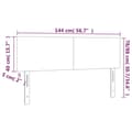 Miniatyrbillede 6 af 6: vidaXL sengegavl med LED-lys 144x5x78/88 cm stof sort