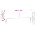 Miniatyrbillede 6 af 6: vidaXL sengegavl med LED-lys 180x5x78/88 cm kunstlæder sort