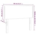Miniatyrbillede 6 af 6: vidaXL sengegavl med LED-lys 80x5x78/88 cm velour sort