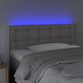 Miniatyrbillede 3 af 6: vidaXL sengegavl med LED-lys 90x5x78/88 cm kunstlæder grå