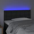 Miniatyrbillede 3 af 6: vidaXL sengegavl med LED-lys 100x5x78/88 cm kunstlæder sort