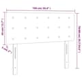 Miniatyrbillede 6 af 6: vidaXL sengegavl med LED-lys 100x5x78/88 cm kunstlæder sort