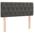 Miniatyrbillede 4 af 6: vidaXL sengegavl med LED-lys 90x7x78/88 cm velour mørkegrå