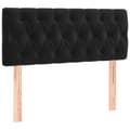 Miniatyrbillede 4 af 6: vidaXL sengegavl med LED-lys 90x7x78/88 cm velour sort