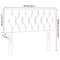 Miniatyrbillede 6 af 6: vidaXL sengegavl med LED-lys 90x7x78/88 cm velour sort