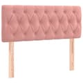 Miniatyrbillede 4 af 6: vidaXL sengegavl med LED-lys 90x7x78/88 cm velour lyserød