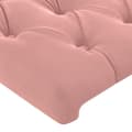 Miniatyrbillede 5 af 6: vidaXL sengegavl med LED-lys 90x7x78/88 cm velour lyserød