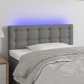 Miniatyrbillede 2 af 6: vidaXL sengegavl med LED-lys 90x5x78/88 cm stof mørkegrå