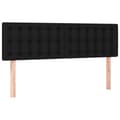 Miniatyrbillede 4 af 6: vidaXL sengegavl med LED-lys 144x5x78/88 cm stof sort