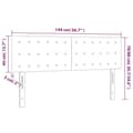 Miniatyrbillede 6 af 6: vidaXL sengegavl med LED-lys 144x5x78/88 cm stof sort
