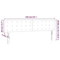 Miniatyrbillede 6 af 6: vidaXL sengegavl med LED-lys 160x5x78/88 cm velour lyserød