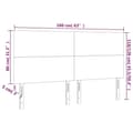 Miniatyrbillede 6 af 6: vidaXL sengegavl med LED-lys 160x5x118/128 cm stof cremefarvet
