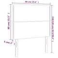 Miniatyrbillede 6 af 6: vidaXL sengegavl med LED-lys 90x5x118/128 cm stof sort