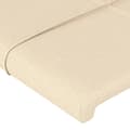 Miniatyrbillede 5 af 6: vidaXL sengegavl med LED-lys 200x5x118/128 cm stof Cremefarvet