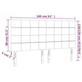 Miniatyrbillede 6 af 6: vidaXL sengegavl med LED-lys 160x5x118/128 cm fløjl mørkegrøn