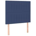 Miniatyrbillede 4 af 6: vidaXL sengegavl med LED-lys 100x5x118/128 cm stof blå