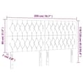 Miniatyrbillede 6 af 6: vidaXL sengegavl med LED-lys 200x7x118/128 cm stof cremefarvet