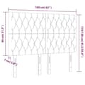 Miniatyrbillede 6 af 6: vidaXL sengegavl med LED-lys 160x7x118/128 cm fløjl sort