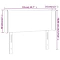 Miniatyrbillede 6 af 6: vidaXL sengegavl med LED-lys 83x16x78/88 cm stof sort