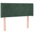 Miniatyrbillede 2 af 6: vidaXL sengegavl med LED-lys 83x16x78/88 cm fløjl Mørkegrøn