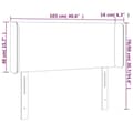 Miniatyrbillede 6 af 6: vidaXL sengegavl med LED-lys 103x16x78/88 cm fløjl lyserød