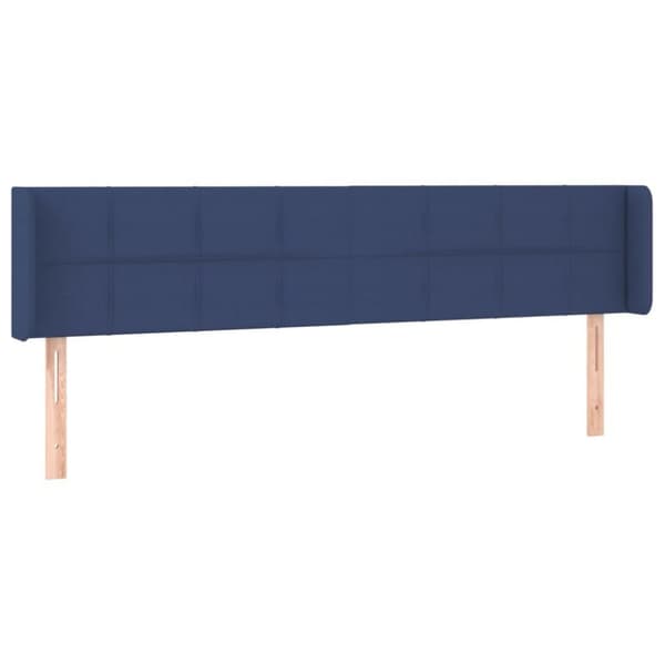 vidaXL Sänggavel LED blå 183x16x78/88 cm tyg