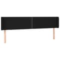 Miniatyrbillede 3 af 6: vidaXL sengegavl med LED-lys 183x16x78/88 cm stof sort