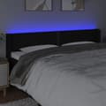 Miniatyrbillede 4 af 6: vidaXL sengegavl med LED-lys 183x16x78/88 cm stof sort