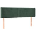 Miniatyrbillede 3 af 6: vidaXL sengegavl med LED-lys 147x16x78/88 cm fløjl mørkegrøn