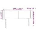 Miniatyrbillede 6 af 6: vidaXL sengegavl med LED-lys 147x16x78/88 cm fløjl mørkegrøn