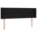 Miniatyrbillede 3 af 6: vidaXL sengegavl med LED-lys 147x16x78/88 cm stof sort
